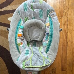 Bright Starts Baby Bouncer - Grey and Green